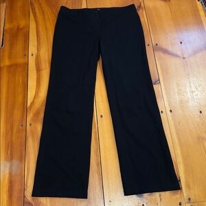 EILEEN FISHER M Black Ponte Straight Leg Dress Pants